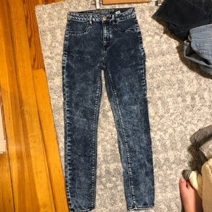 Sky high acid wash vintage American eagle jegging